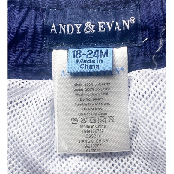 Andy & Evan Toddler Boy Swimsuit 18-24M Swim Suit 2pc Rash Guard Shorts NWT UPF - Picture 7 of 12